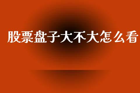 股票盘子大不大怎么看_https://www.fcdydaikuan.com_恒指期货直播_第1张