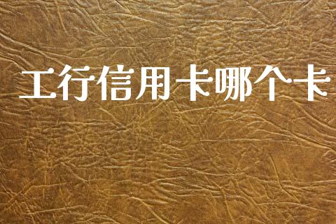 工行信用卡哪个卡_https://www.fcdydaikuan.com_恒指期货直播_第1张