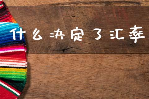什么决定了汇率_https://www.fcdydaikuan.com_恒指期货直播_第1张