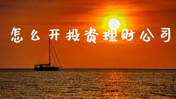 怎么开投资理财公司_https://www.fcdydaikuan.com_黄金期货直播_第1张