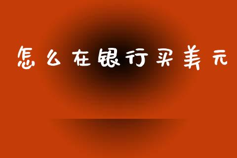 怎么在银行买美元_https://www.fcdydaikuan.com_恒生指数直播室_第1张