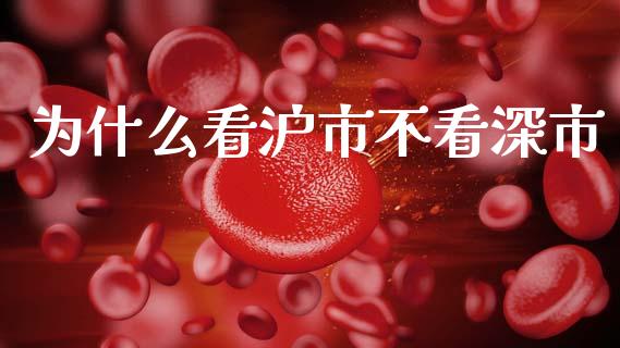 为什么看沪市不看深市_https://www.fcdydaikuan.com_黄金期货直播_第1张