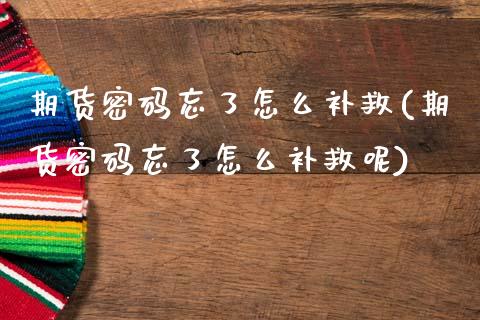 期货密码忘了怎么补救(期货密码忘了怎么补救呢)_https://www.fcdydaikuan.com_德指期货直播_第1张