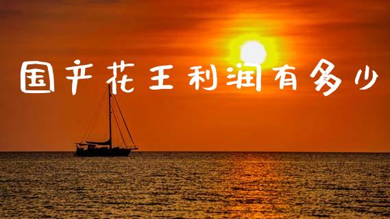 国产花王利润有多少_https://www.fcdydaikuan.com_黄金期货直播_第1张
