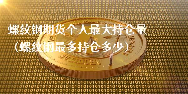 螺纹钢期货个人最大持仓量（螺纹钢最多持仓多少）_https://www.fcdydaikuan.com_德指期货直播_第1张