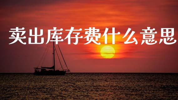 卖出库存费什么意思_https://www.fcdydaikuan.com_恒指期货直播_第1张