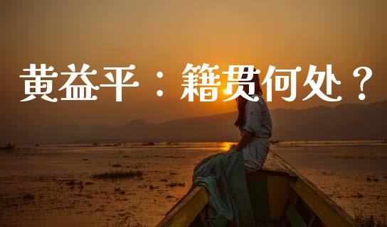 黄益平：籍贯何处？_https://www.fcdydaikuan.com_恒指期货直播_第1张