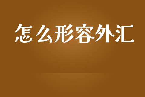 怎么形容外汇_https://www.fcdydaikuan.com_恒生指数直播室_第1张