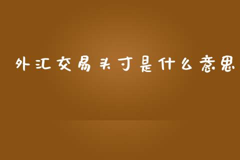 外汇交易头寸是什么意思_https://www.fcdydaikuan.com_德指期货直播_第1张