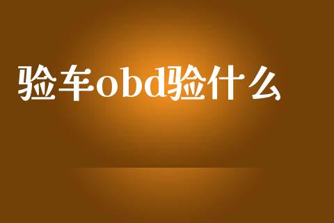 验车obd验什么_https://www.fcdydaikuan.com_德指期货直播_第1张