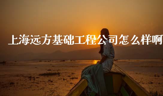 上海远方基础工程公司怎么样啊_https://www.fcdydaikuan.com_恒指期货直播_第1张