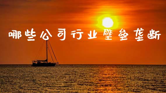 哪些公司行业壁垒垄断_https://www.fcdydaikuan.com_恒生指数直播室_第1张