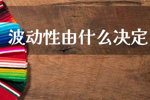 波动性由什么决定_https://www.fcdydaikuan.com_恒指期货直播_第1张