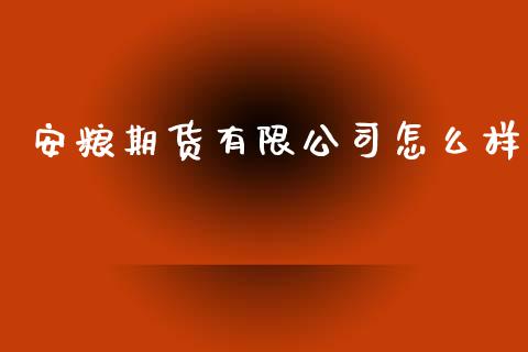 安粮期货有限公司怎么样_https://www.fcdydaikuan.com_黄金期货直播_第1张