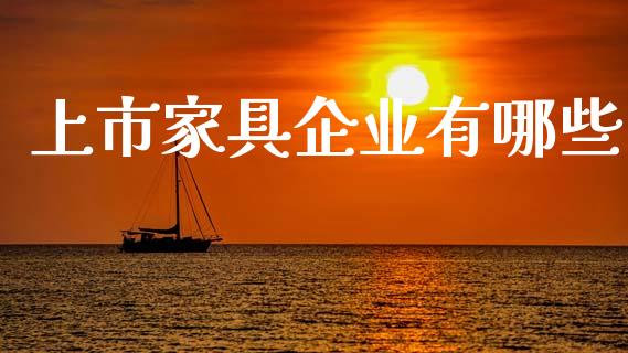 上市家具企业有哪些_https://www.fcdydaikuan.com_德指期货直播_第1张