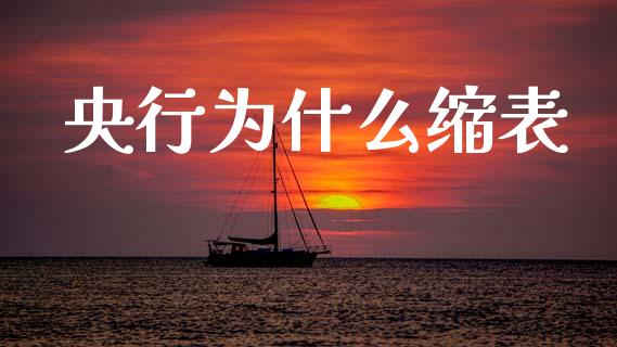 央行为什么缩表_https://www.fcdydaikuan.com_德指期货直播_第1张