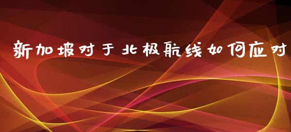 新加坡对于北极航线如何应对_https://www.fcdydaikuan.com_德指期货直播_第1张