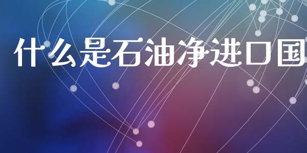 什么是石油净进口国_https://www.fcdydaikuan.com_黄金期货直播_第1张