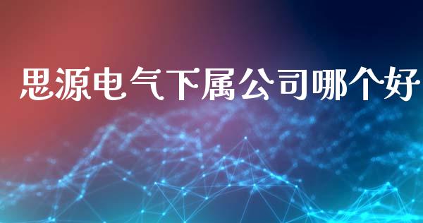 思源电气下属公司哪个好_https://www.fcdydaikuan.com_恒指期货直播_第1张