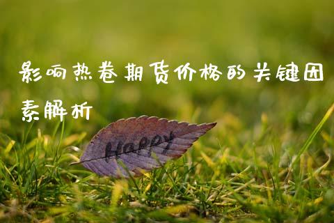 影响热卷期货价格的关键因素解析_https://www.fcdydaikuan.com_黄金期货直播_第1张