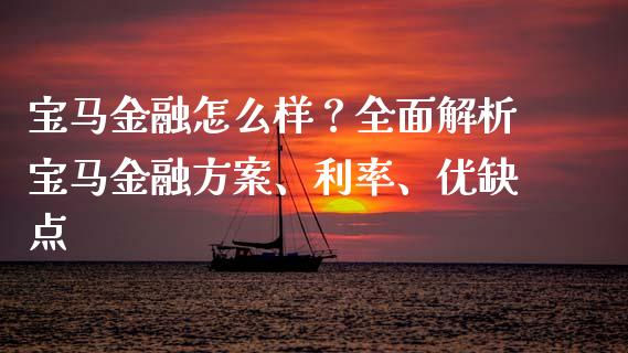 宝马金融怎么样？全面解析宝马金融方案、利率、优缺点_https://www.fcdydaikuan.com_黄金期货直播_第1张