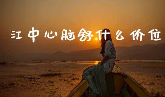 江中心脑舒什么价位_https://www.fcdydaikuan.com_恒指期货直播_第1张
