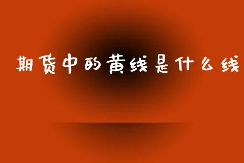 期货中的黄线是什么线_https://www.fcdydaikuan.com_恒指期货直播_第1张
