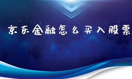 京东金融怎么买入股票_https://www.fcdydaikuan.com_德指期货直播_第1张