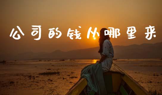 公司的钱从哪里来_https://www.fcdydaikuan.com_黄金期货直播_第1张