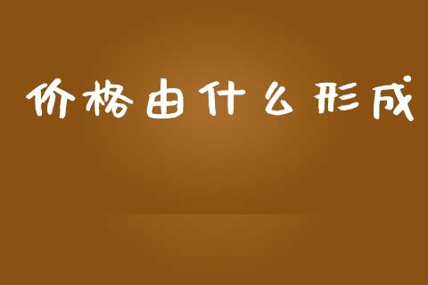 价格由什么形成_https://www.fcdydaikuan.com_德指期货直播_第1张