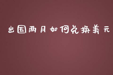 出国两月如何兑换美元_https://www.fcdydaikuan.com_恒指期货直播_第1张