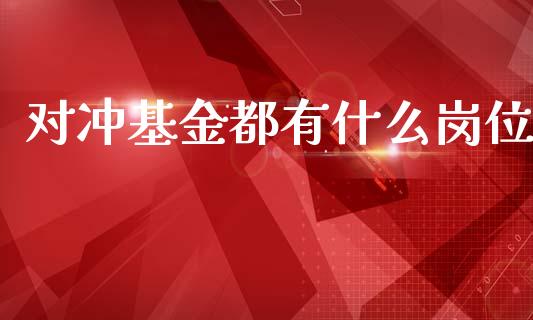 对冲基金都有什么岗位_https://www.fcdydaikuan.com_黄金期货直播_第1张