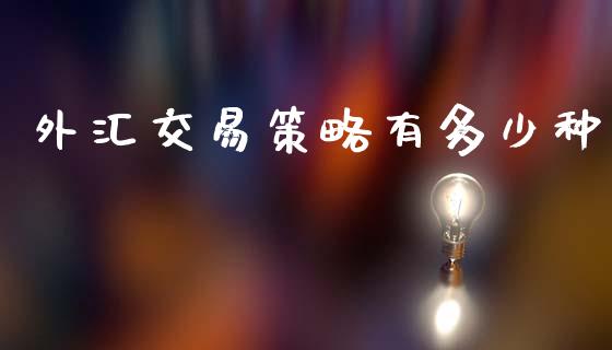 外汇交易策略有多少种_https://www.fcdydaikuan.com_恒指期货直播_第1张