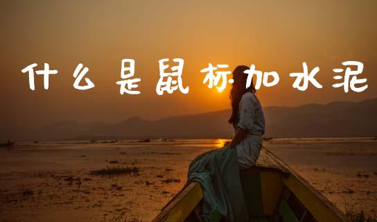 什么是鼠标加水泥_https://www.fcdydaikuan.com_恒指期货直播_第1张