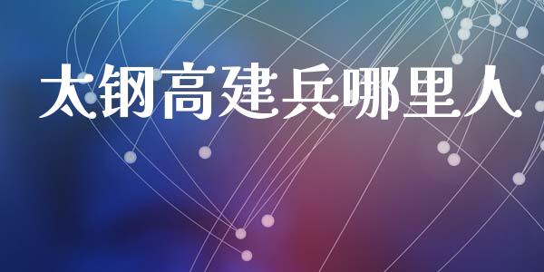 太钢高建兵哪里人_https://www.fcdydaikuan.com_黄金期货直播_第1张