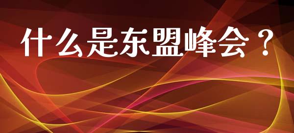 什么是东盟峰会？_https://www.fcdydaikuan.com_黄金期货直播_第1张
