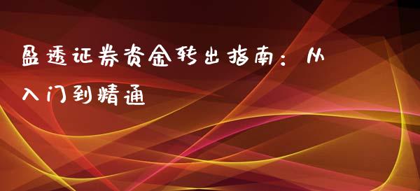 盈透证券资金转出指南：从入门到精通_https://www.fcdydaikuan.com_恒指期货直播_第1张