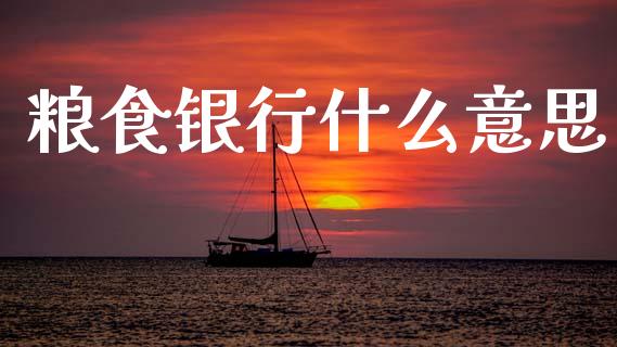 粮食银行什么意思_https://www.fcdydaikuan.com_恒生指数直播室_第1张