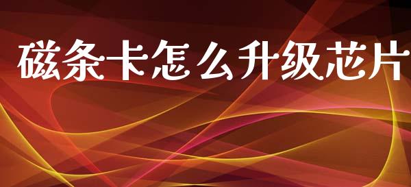 磁条卡怎么升级芯片_https://www.fcdydaikuan.com_恒生指数直播室_第1张