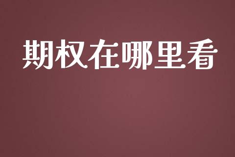期权在哪里看_https://www.fcdydaikuan.com_恒生指数直播室_第1张