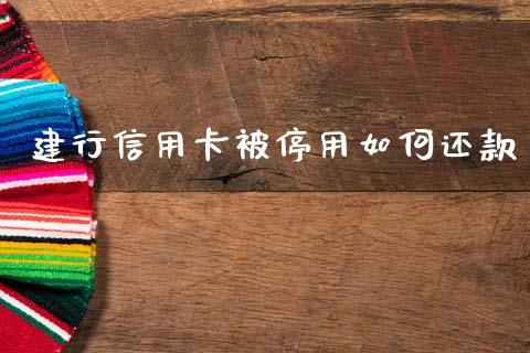 建行信用卡被停用如何还款_https://www.fcdydaikuan.com_恒指期货直播_第1张