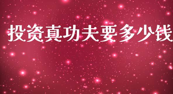 投资真功夫要多少钱_https://www.fcdydaikuan.com_德指期货直播_第1张