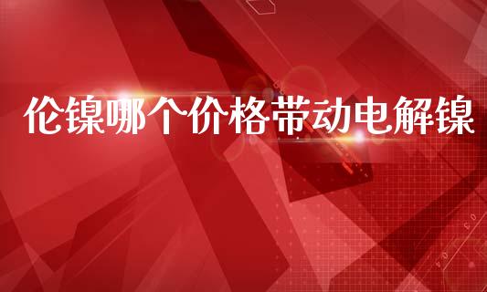 伦镍哪个价格带动电解镍_https://www.fcdydaikuan.com_黄金期货直播_第1张