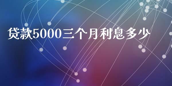 贷款5000三个月利息多少_https://www.fcdydaikuan.com_恒生指数直播室_第1张
