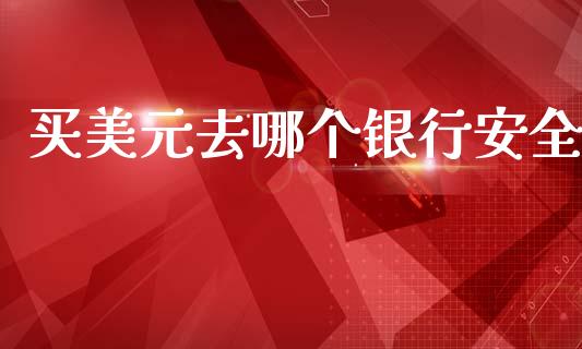 买美元去哪个银行安全_https://www.fcdydaikuan.com_德指期货直播_第1张