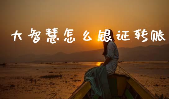 大智慧怎么银证转账_https://www.fcdydaikuan.com_德指期货直播_第1张