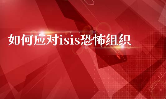 如何应对isis恐怖组织_https://www.fcdydaikuan.com_恒指期货直播_第1张
