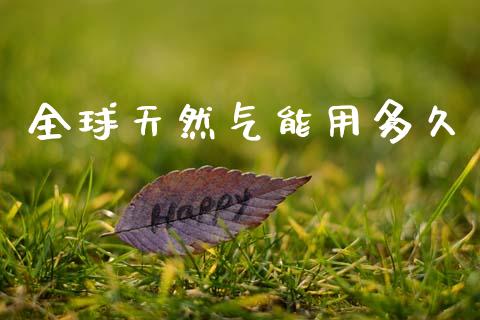 全球天然气能用多久_https://www.fcdydaikuan.com_恒指期货直播_第1张