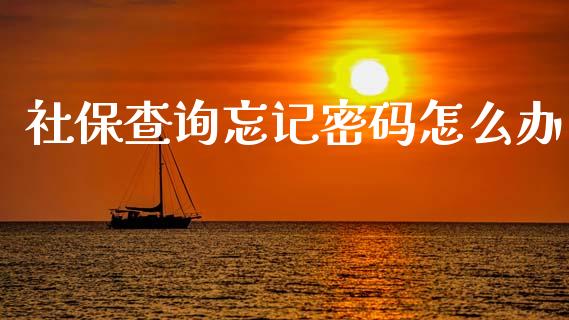 社保查询忘记密码怎么办_https://www.fcdydaikuan.com_黄金期货直播_第1张