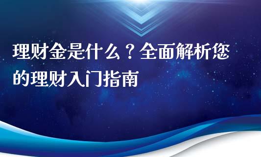 理财金是什么？全面解析您的理财入门指南_https://www.fcdydaikuan.com_恒生指数直播室_第1张